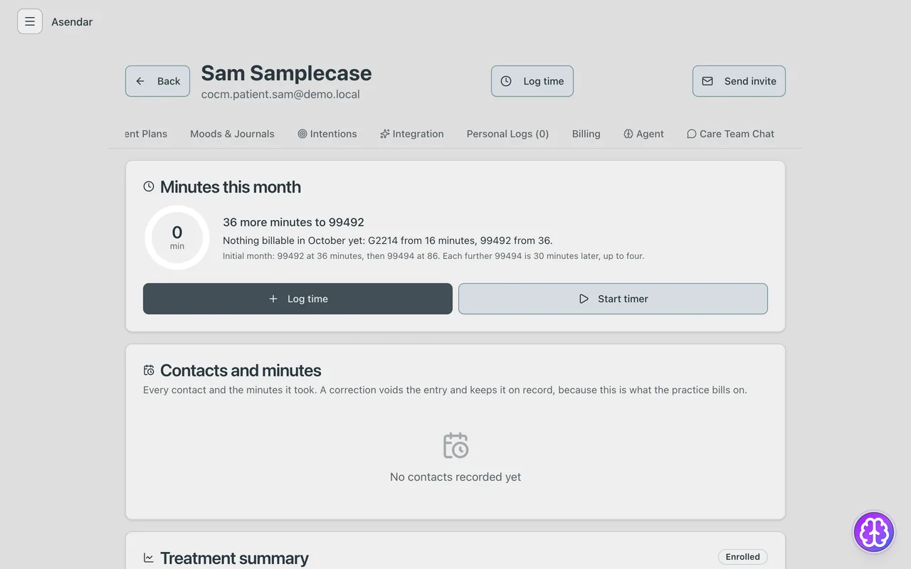 Screenshot: Just enrolled